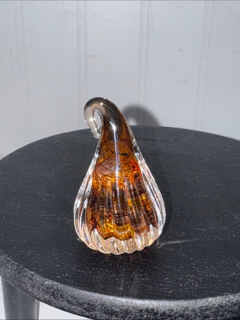 Amber Kiss Glass Sculpture - Elegant Home Accent